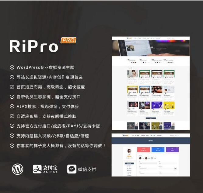 图片[1]-最新WP+RiPro主题PJ版 功能强大-阿勒源码网