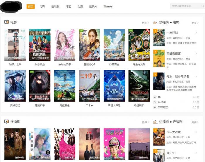 分享个苹果cmsv10自适应清新白橙模板源码-阿勒源码网