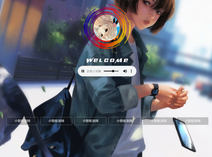 非常漂亮的一款html引导页导航网站旋转头像变幻背景单页源码-阿勒源码网