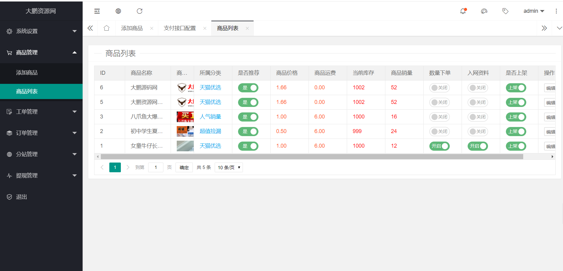 图片[4]-【阿勒亲测修复版】2022最新H5手机微商城运营源码 简约轻量版 对接最新Z支付个人免签接口 带搭建教程-阿勒源码网